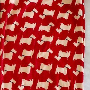 Lularoe Leggings Legging Red One Size Dog Print